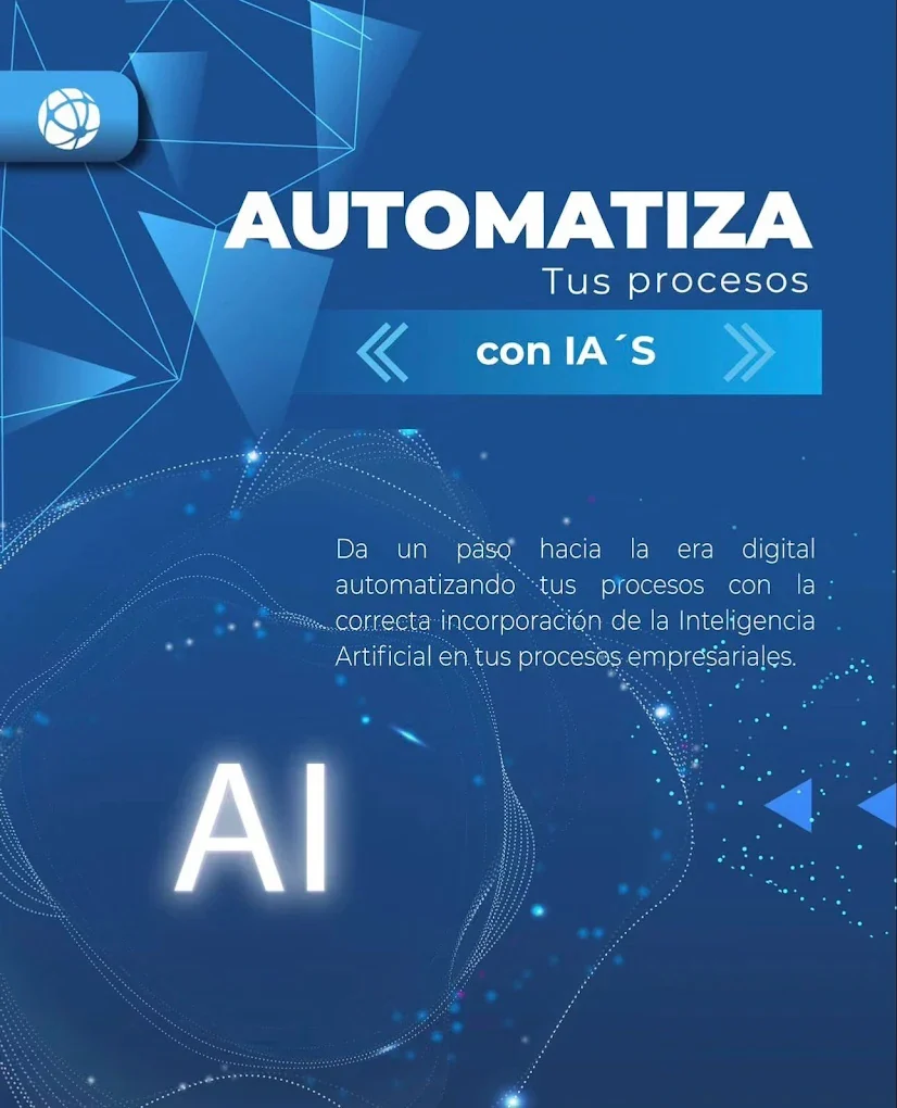 Pieza gráfica de automatización de procesos con inteligencia artificial